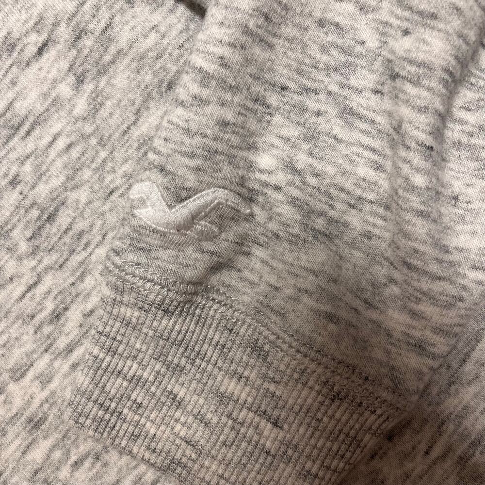 Hollister Cropped Half Zip Hoodie Gray Marled Fleece Womens Small Y2K Casual - Picture 5 of 8
